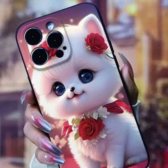 3for$20 1pc Cute Cat Design Phone Case Compatible With IPhone 15 pro max - Picture 1 of 3